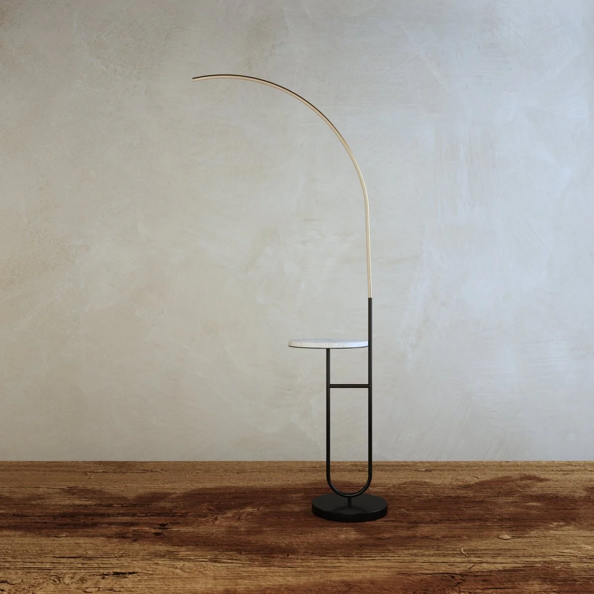 Curva Side Table & Lamp
