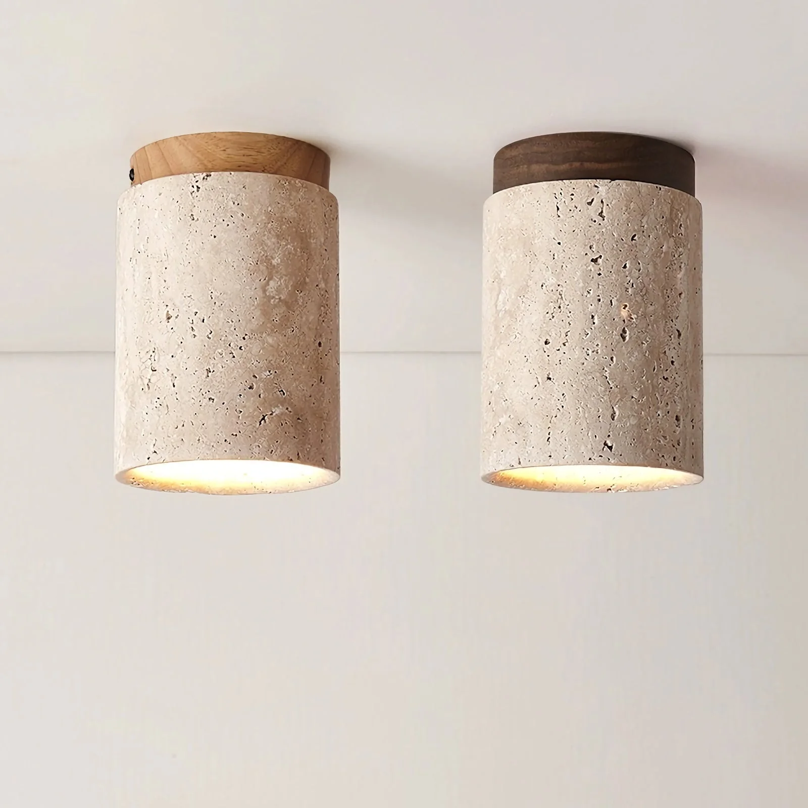 Cylinder Travertine Ceiling Light - Image 12