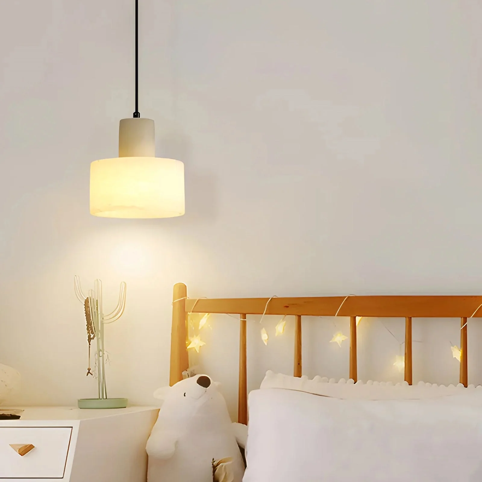 Cylindrical plaster Pendant Light - Image 4