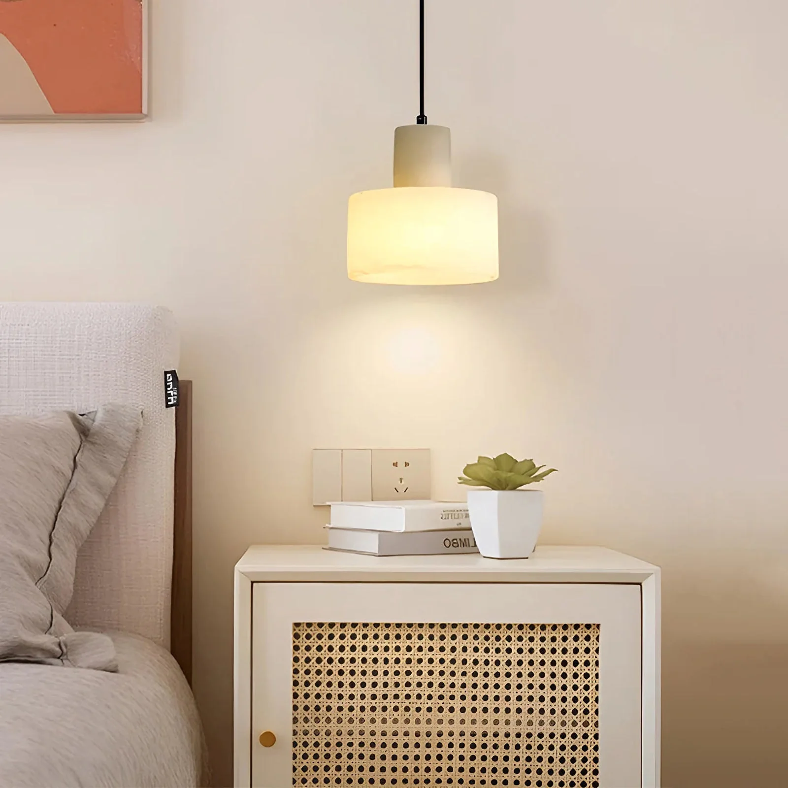 Cylindrical plaster Pendant Light - Image 5