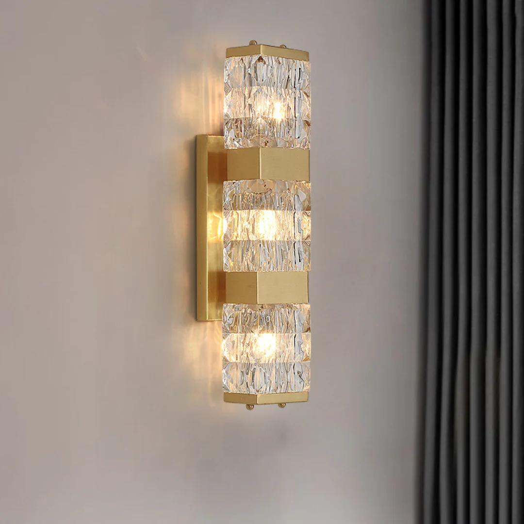 Dacio Golden Luxury Crystal Wall Lamp - Image 11