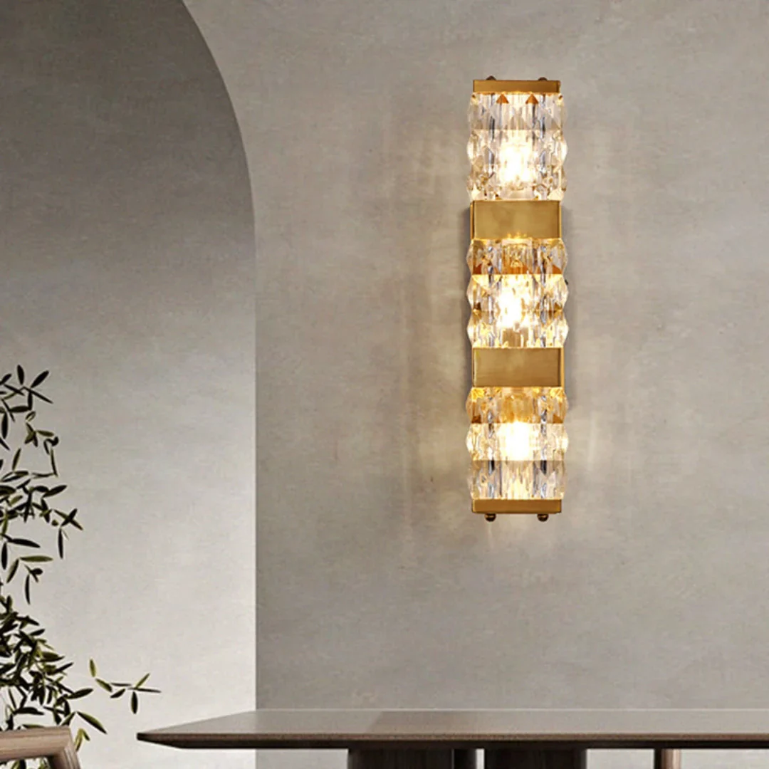 Dacio Golden Luxury Crystal Wall Lamp - Image 12