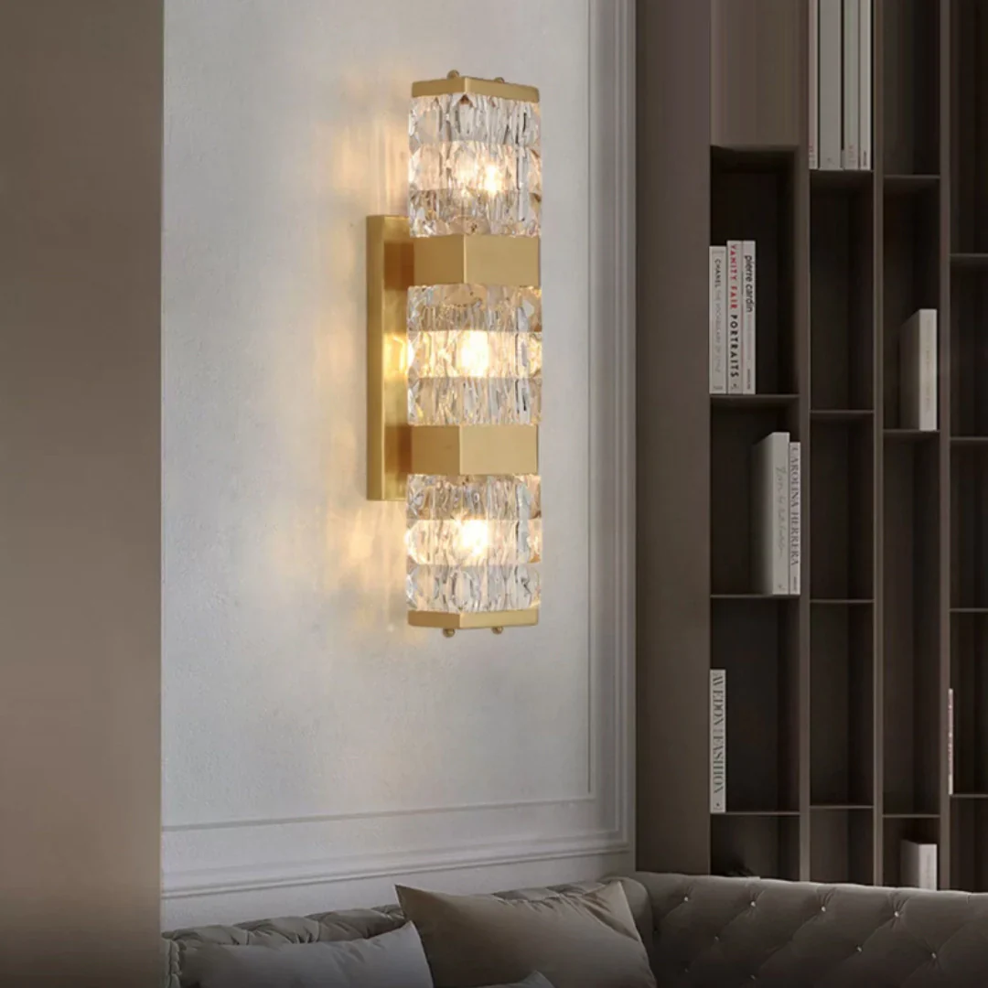 Dacio Golden Luxury Crystal Wall Lamp - Image 14