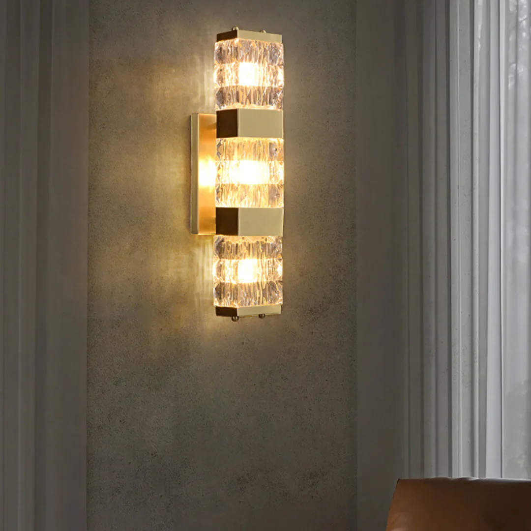 Dacio Golden Luxury Crystal Wall Lamp - Image 16