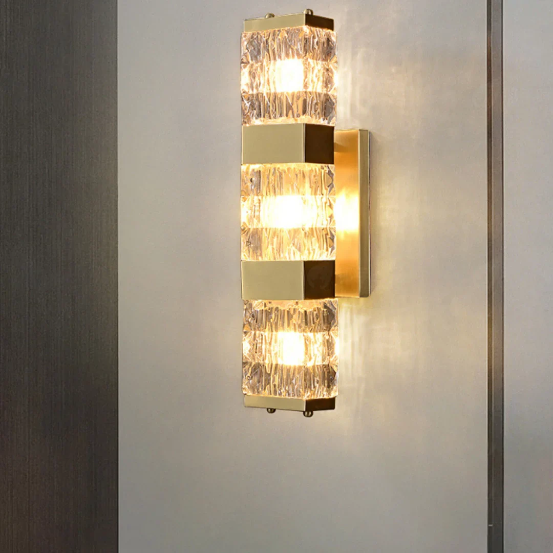 Dacio Golden Luxury Crystal Wall Lamp - Image 17