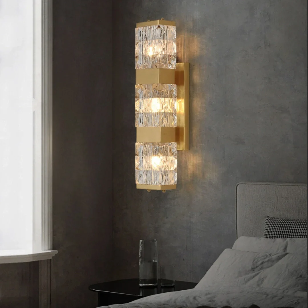 Dacio Golden Luxury Crystal Wall Lamp - Image 18