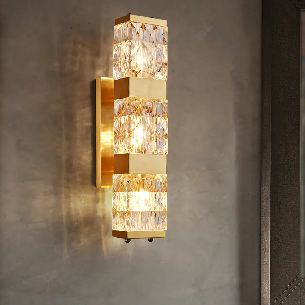 Dacio Golden Luxury Crystal Wall Lamp - Image 3