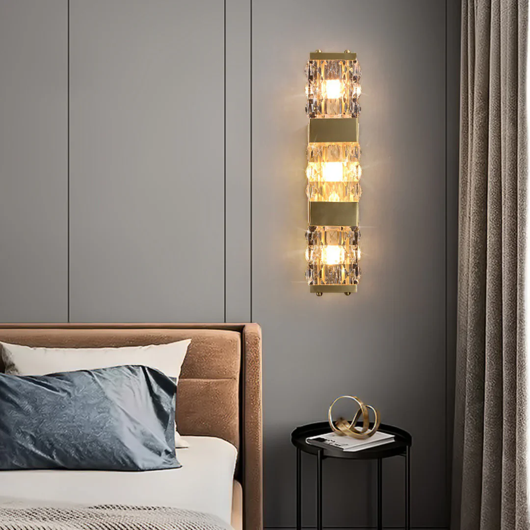 Dacio Golden Luxury Crystal Wall Lamp - Image 6