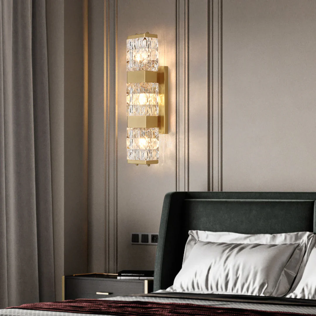Dacio Golden Luxury Crystal Wall Lamp - Image 7