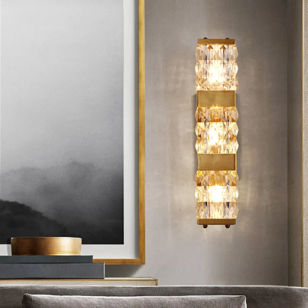 Dacio Golden Luxury Crystal Wall Lamp - Image 9