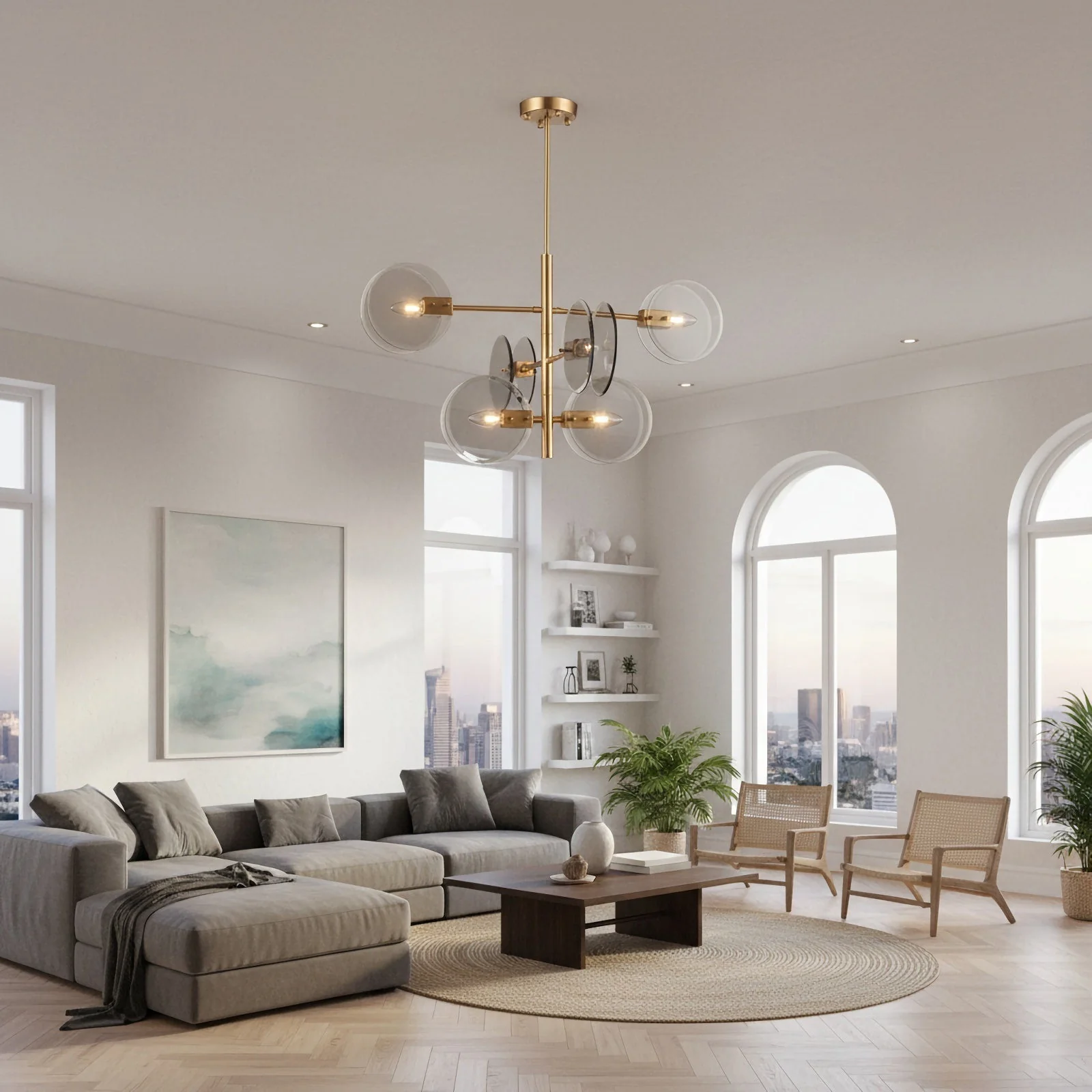 Disc Arteriors Norwich Glass Chandelier - Image 2