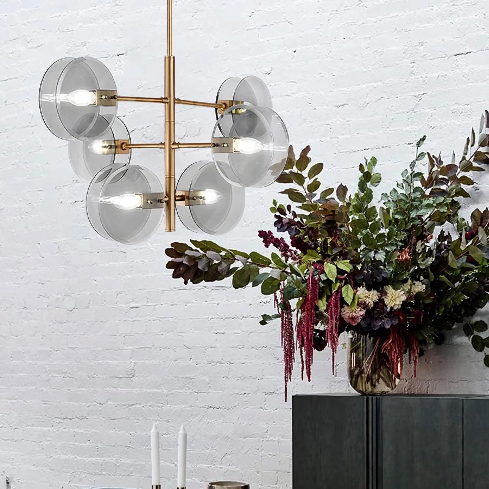Disc Arteriors Norwich Glass Chandelier - Image 9