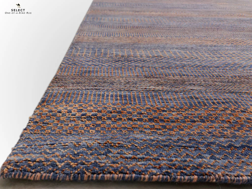 Durva Grass Design (10'01"x14'03") copper/blue-gray - Image 3