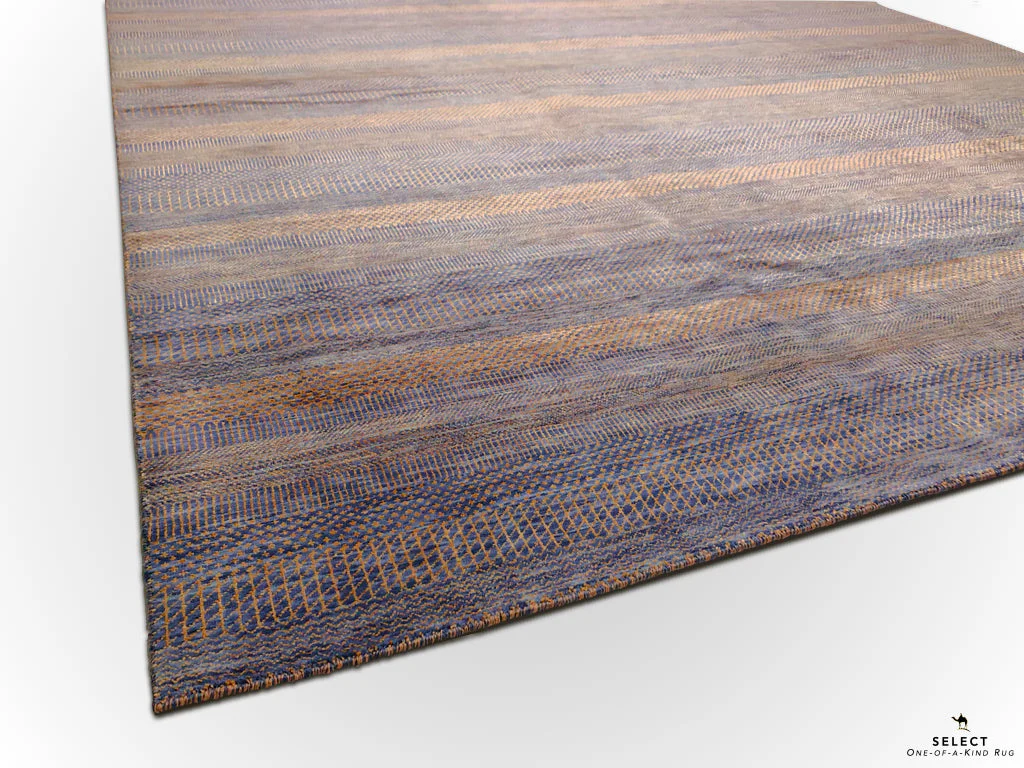 Durva Grass Design (10'01"x14'03") copper/blue-gray - Image 4