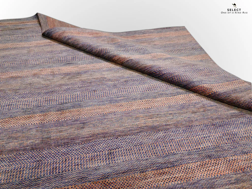 Durva Grass Design (10'01"x14'03") copper/blue-gray - Image 6