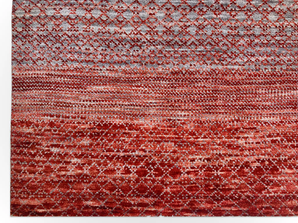 Durva/Grass Design (9'01"x11'06") red/gray - Image 2