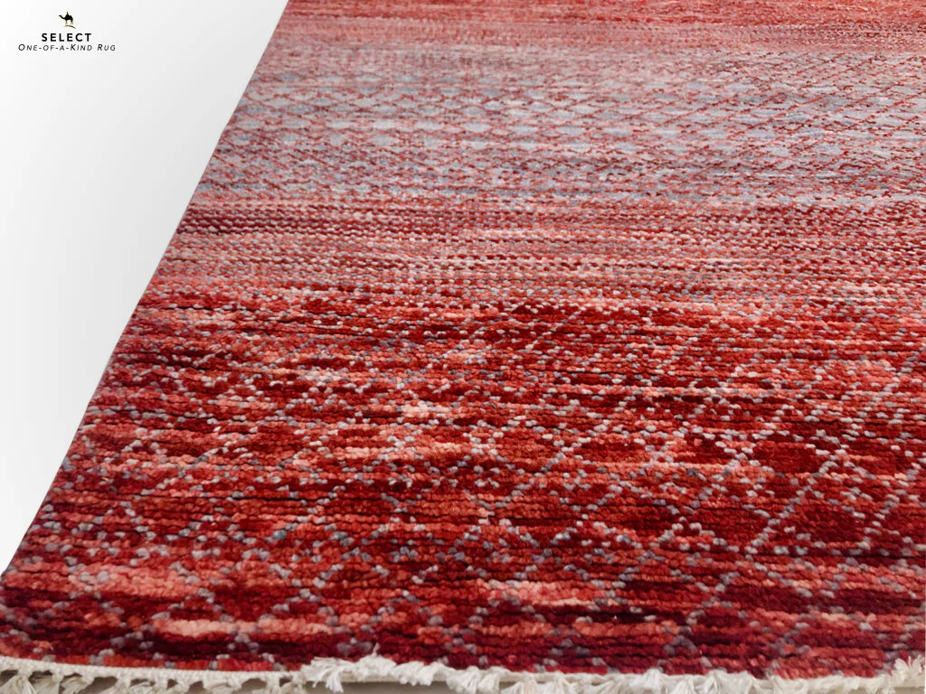Durva/Grass Design (9'01"x11'06") red/gray - Image 3