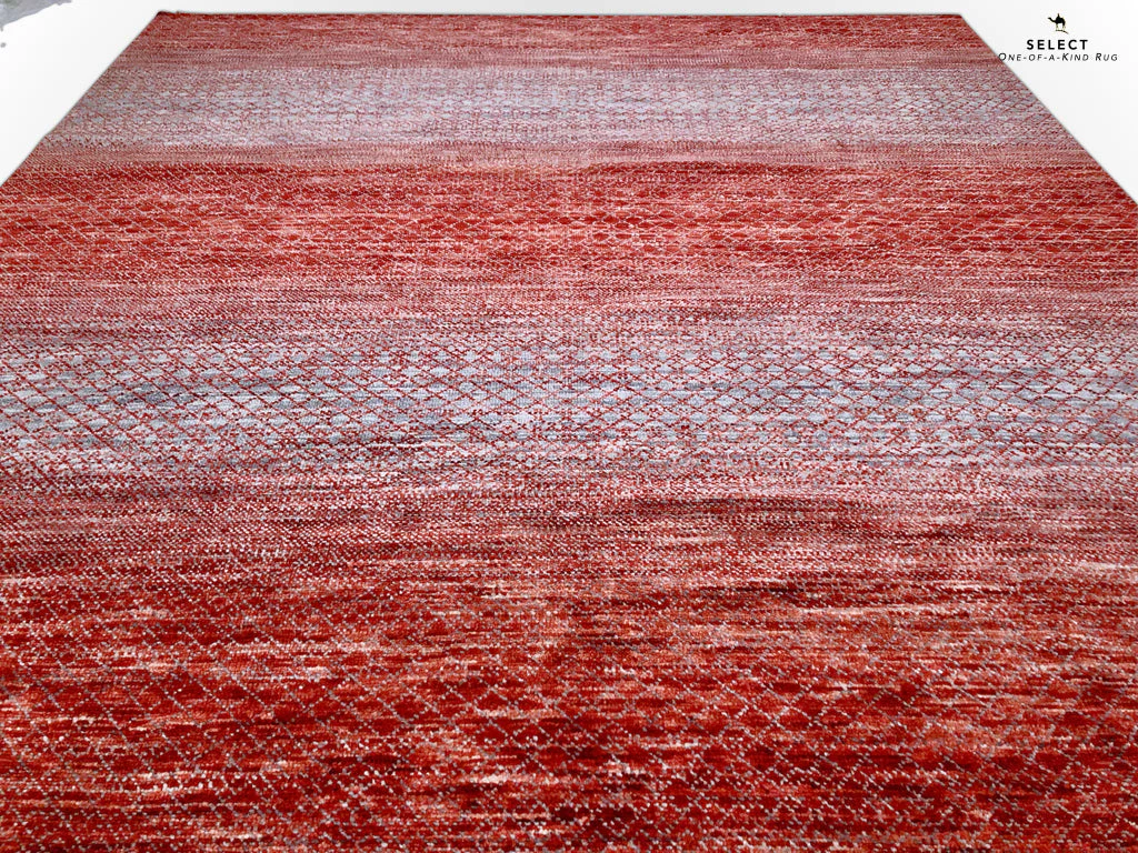 Durva/Grass Design (9'01"x11'06") red/gray - Image 5