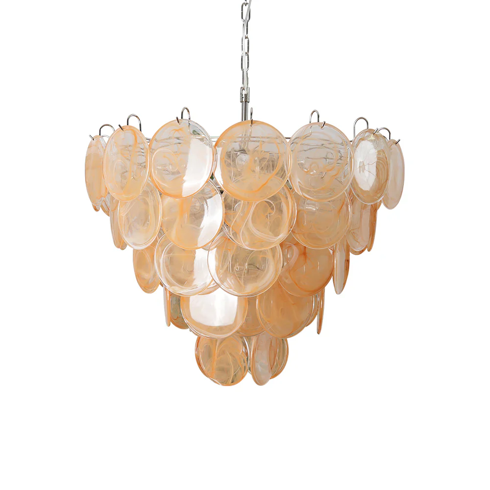 Elegant Gold Murano Disc Chandelier - Image 24