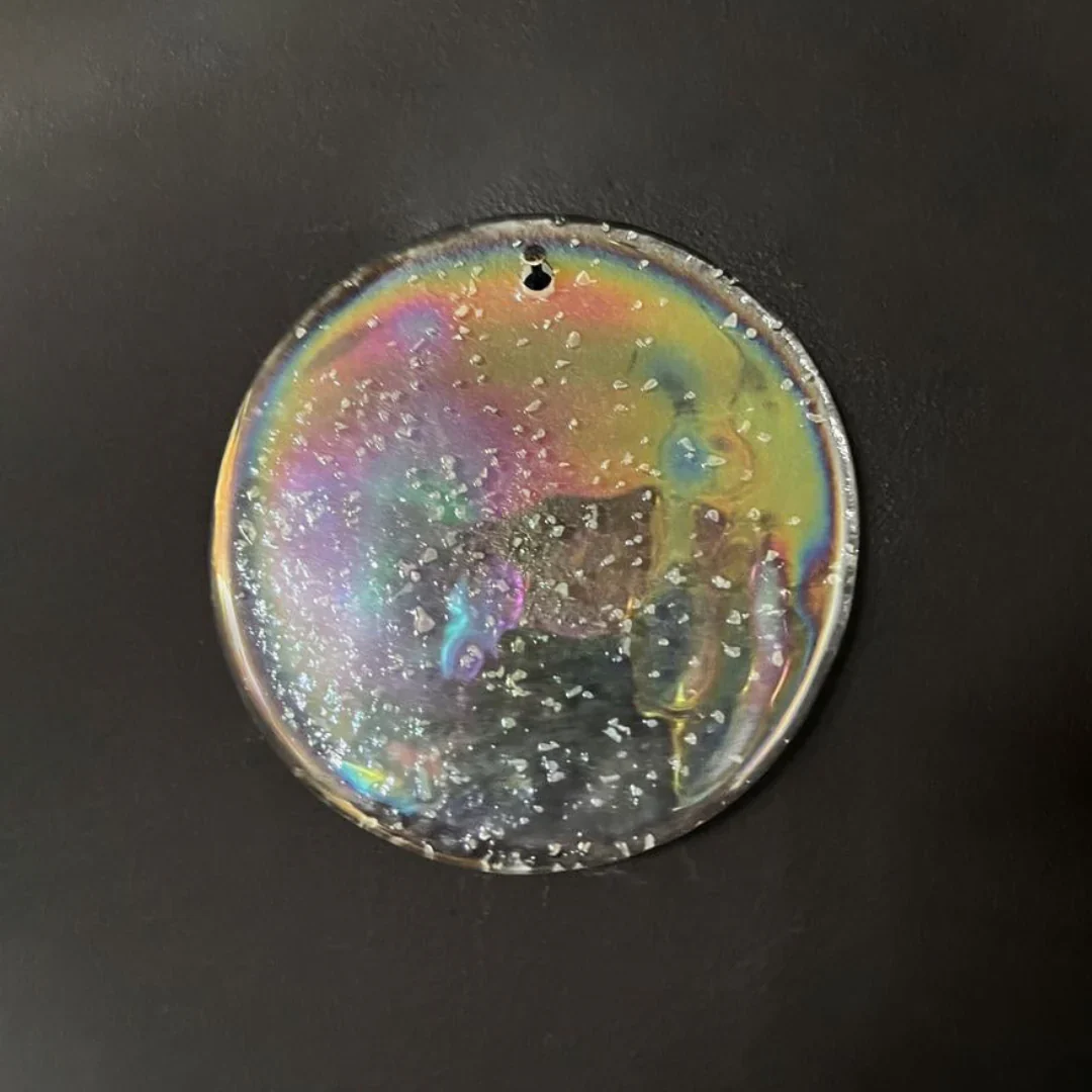 Elegant Murano Disc Iridescent Chandelier - Image 21