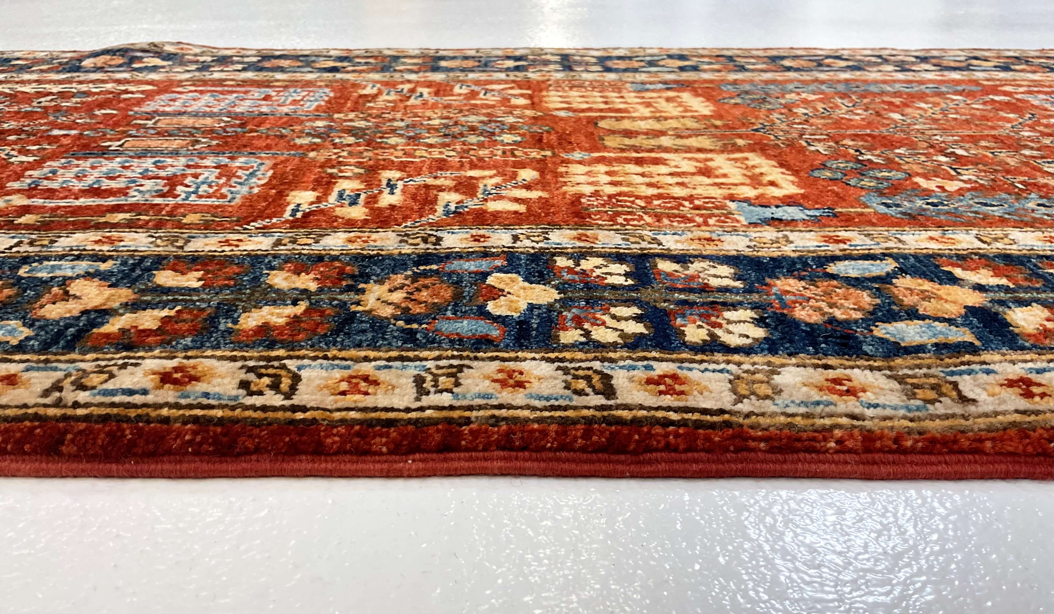 Espalier (2'08"x13' Runner) rust/navy - Image 4
