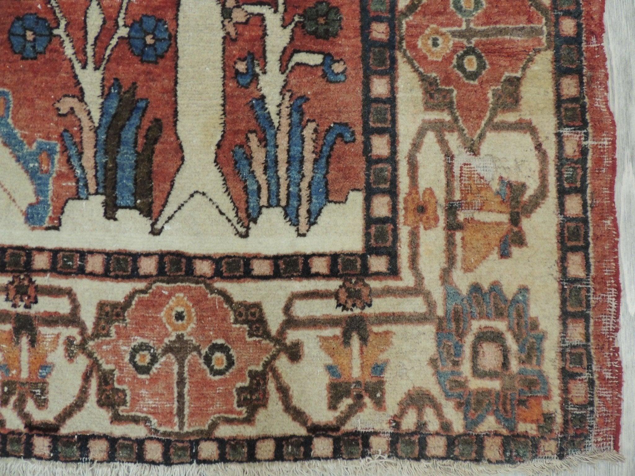 Exquisite Distressed Fine Persian Area Rug 5x7 Ft - Image 11