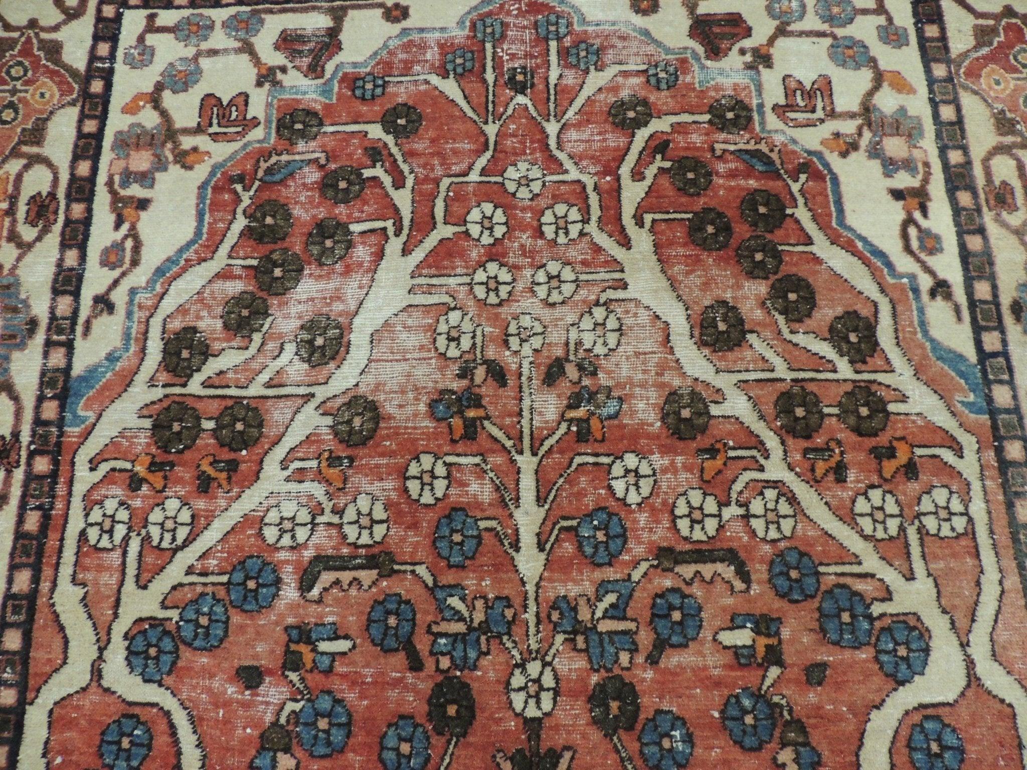 Exquisite Distressed Fine Persian Area Rug 5x7 Ft - Image 16