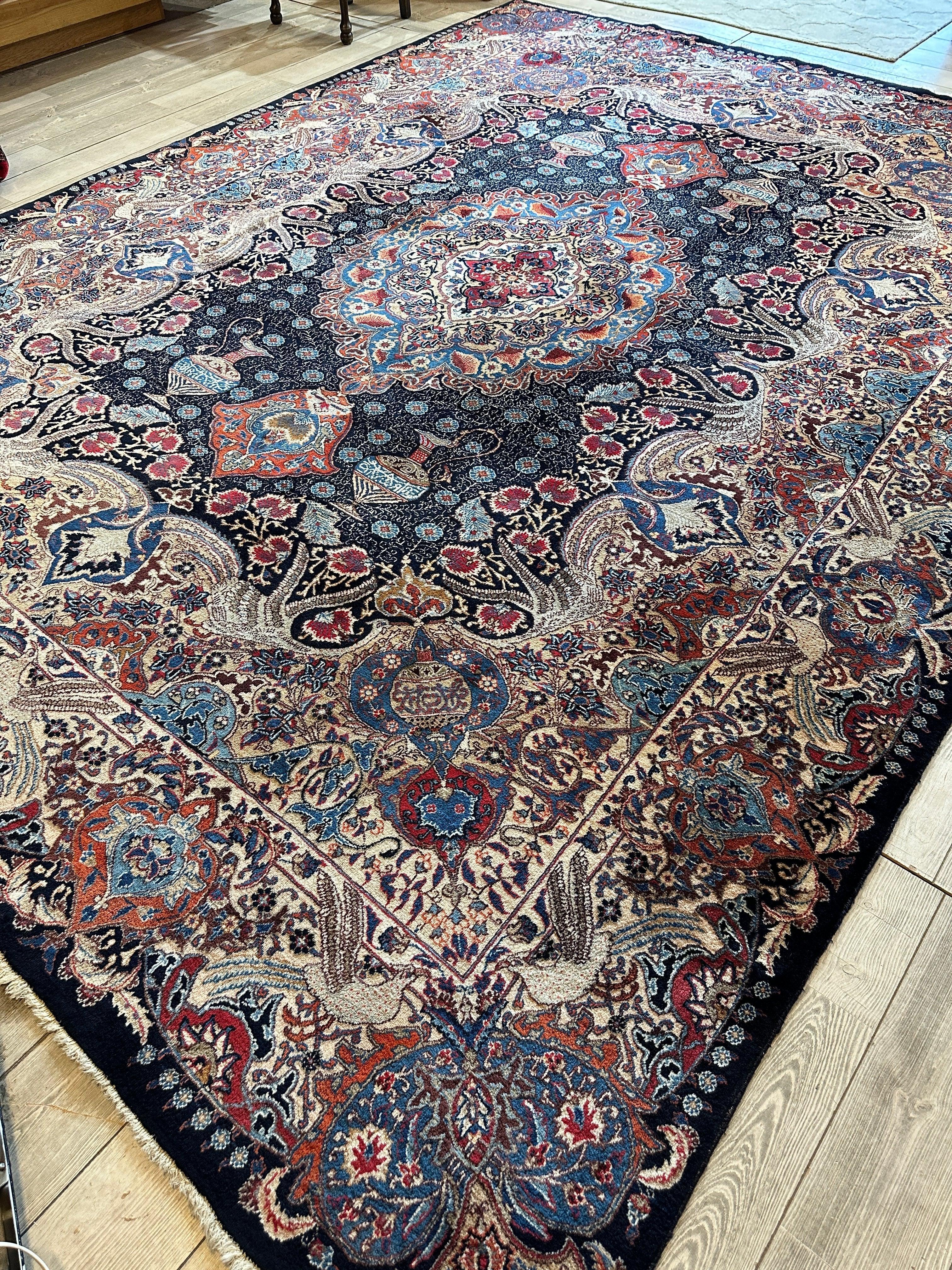 Exquisite Persian Kashmar Rug 9’11” x 13’3” - Image 10
