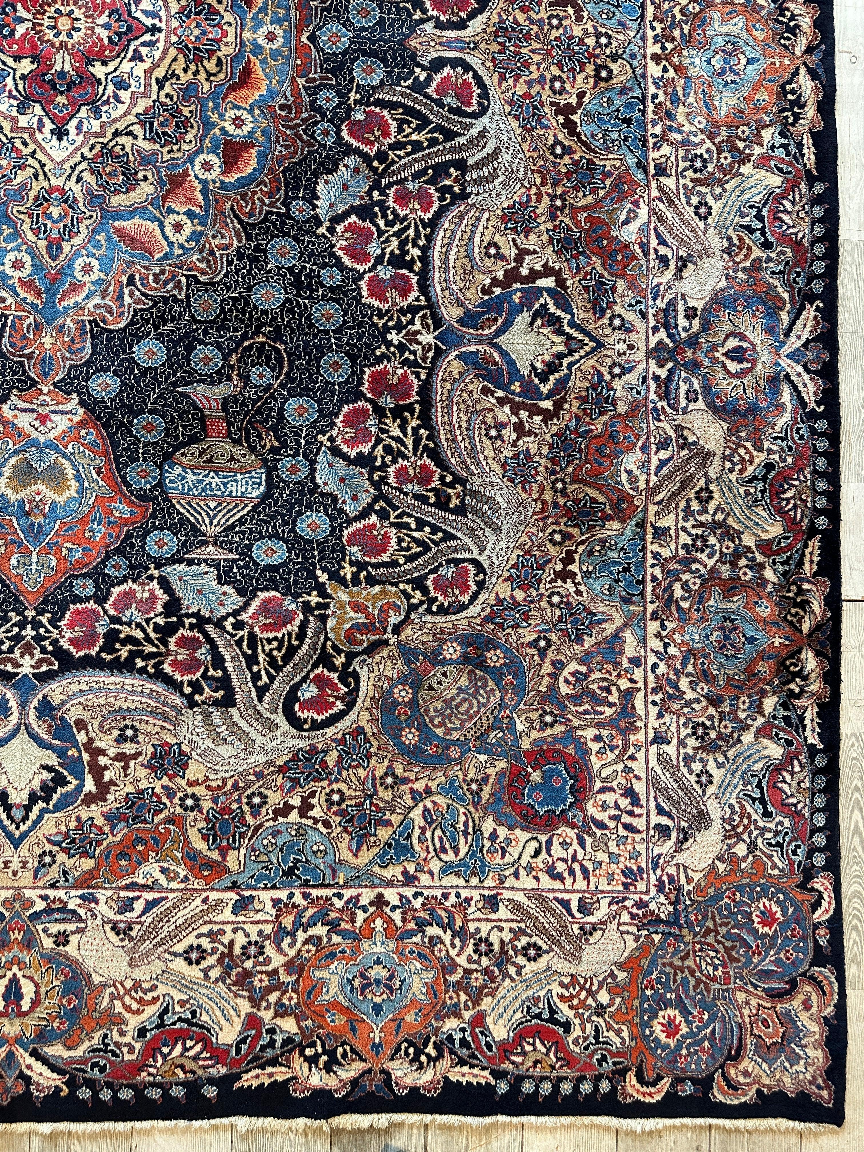 Exquisite Persian Kashmar Rug 9’11” x 13’3” - Image 14