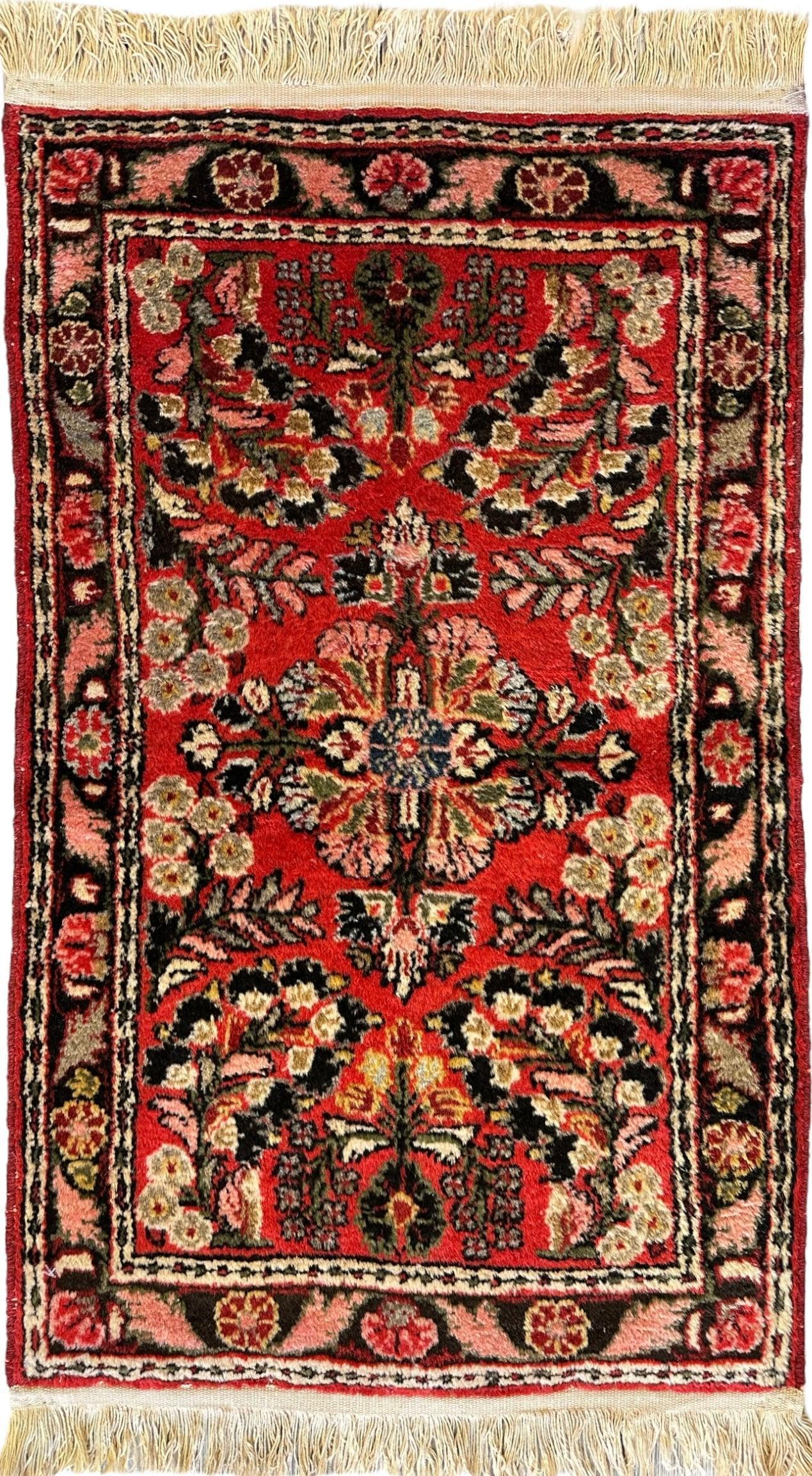 Exquisite Small Sarouk Rug 1'10''x3 Ft - Image 2