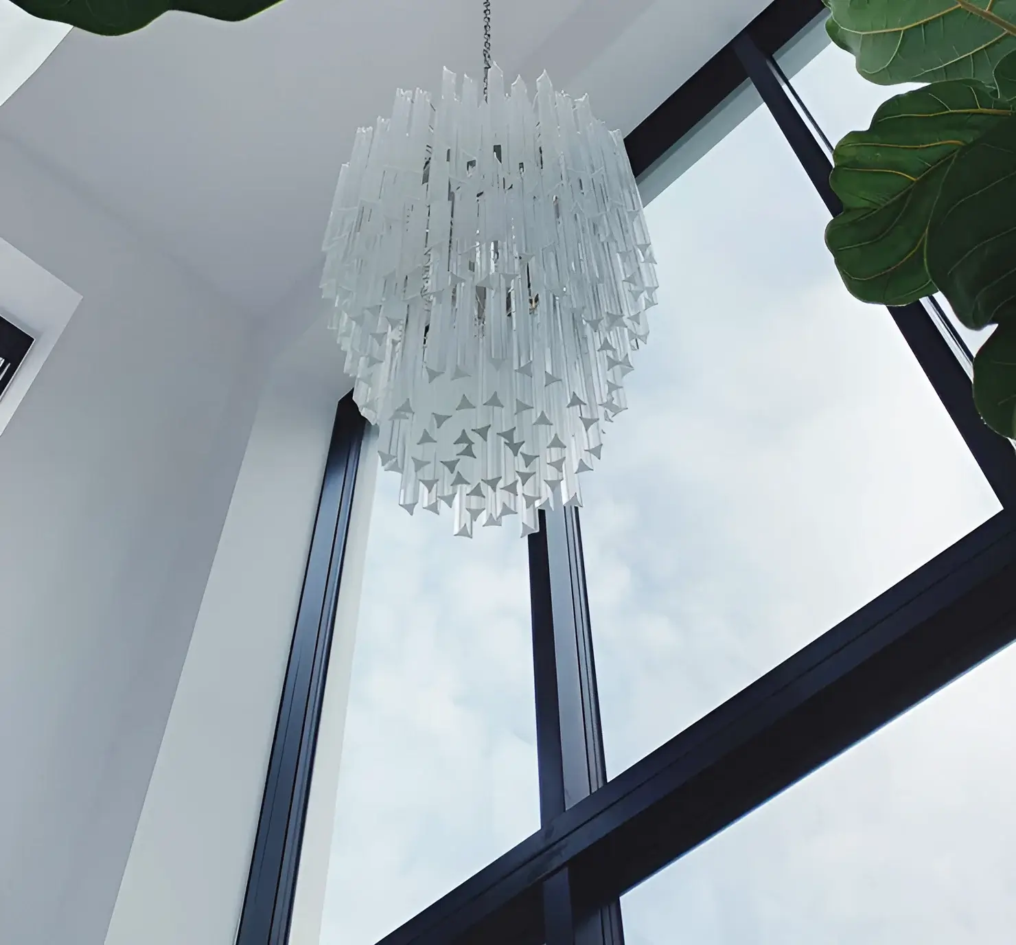 Fantastic Murano Prisms Transparent Chandelier - Image 10