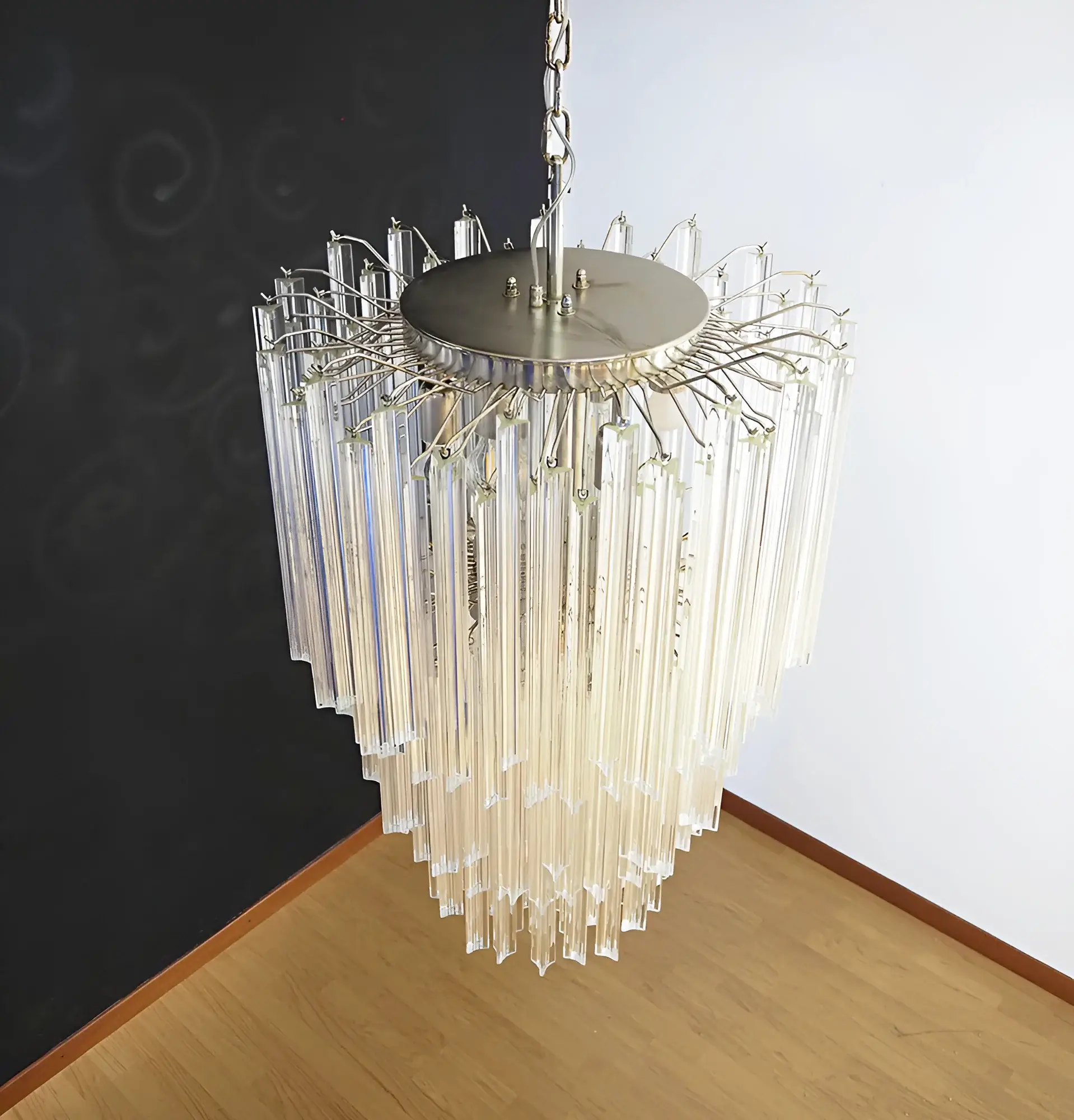 Fantastic Murano Prisms Transparent Chandelier - Image 12