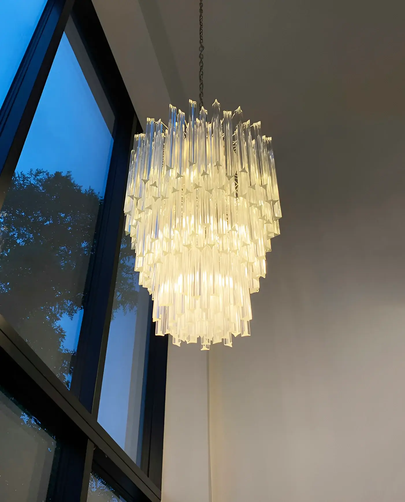 Fantastic Murano Prisms Transparent Chandelier - Image 13