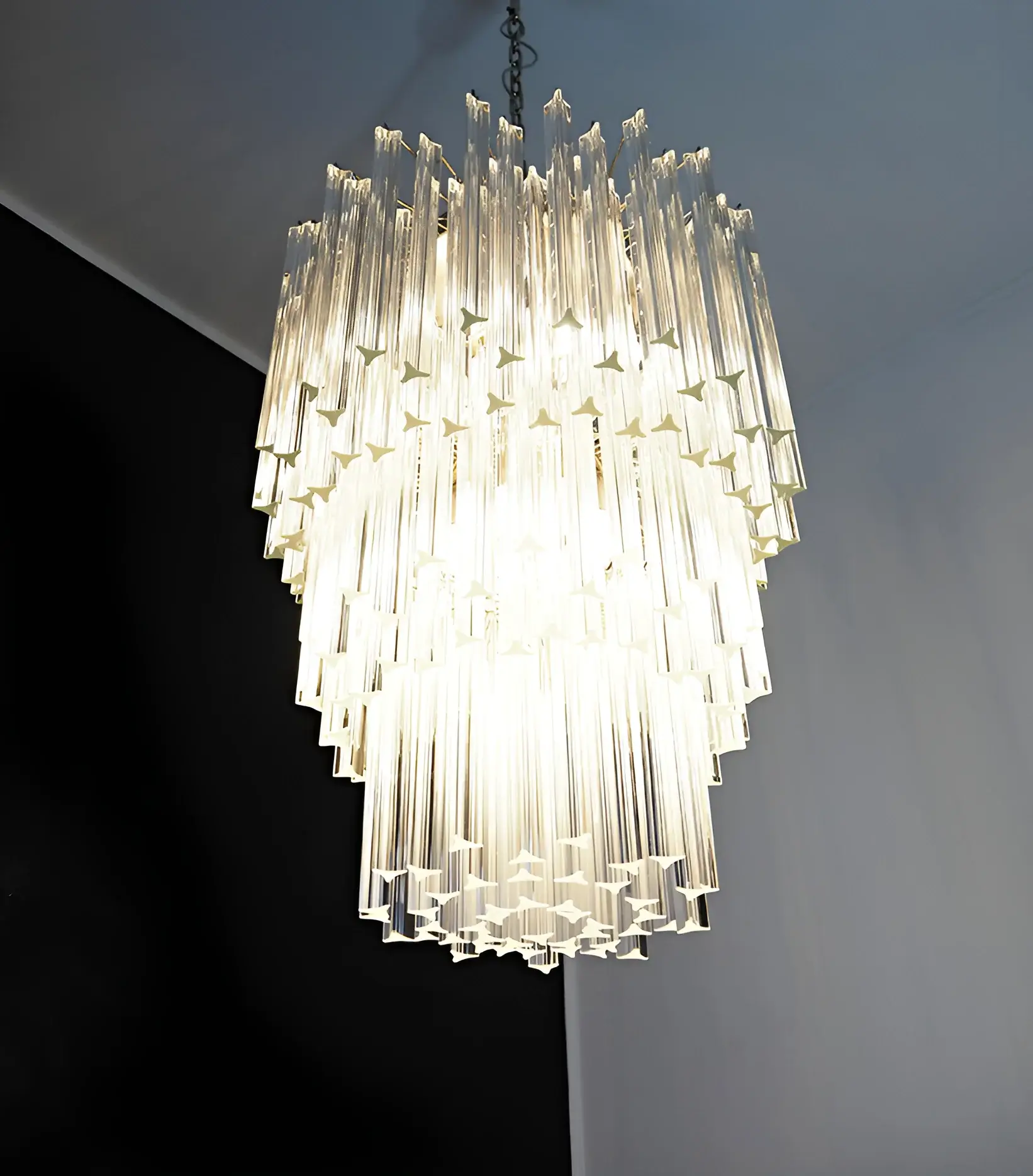 Fantastic Murano Prisms Transparent Chandelier - Image 14