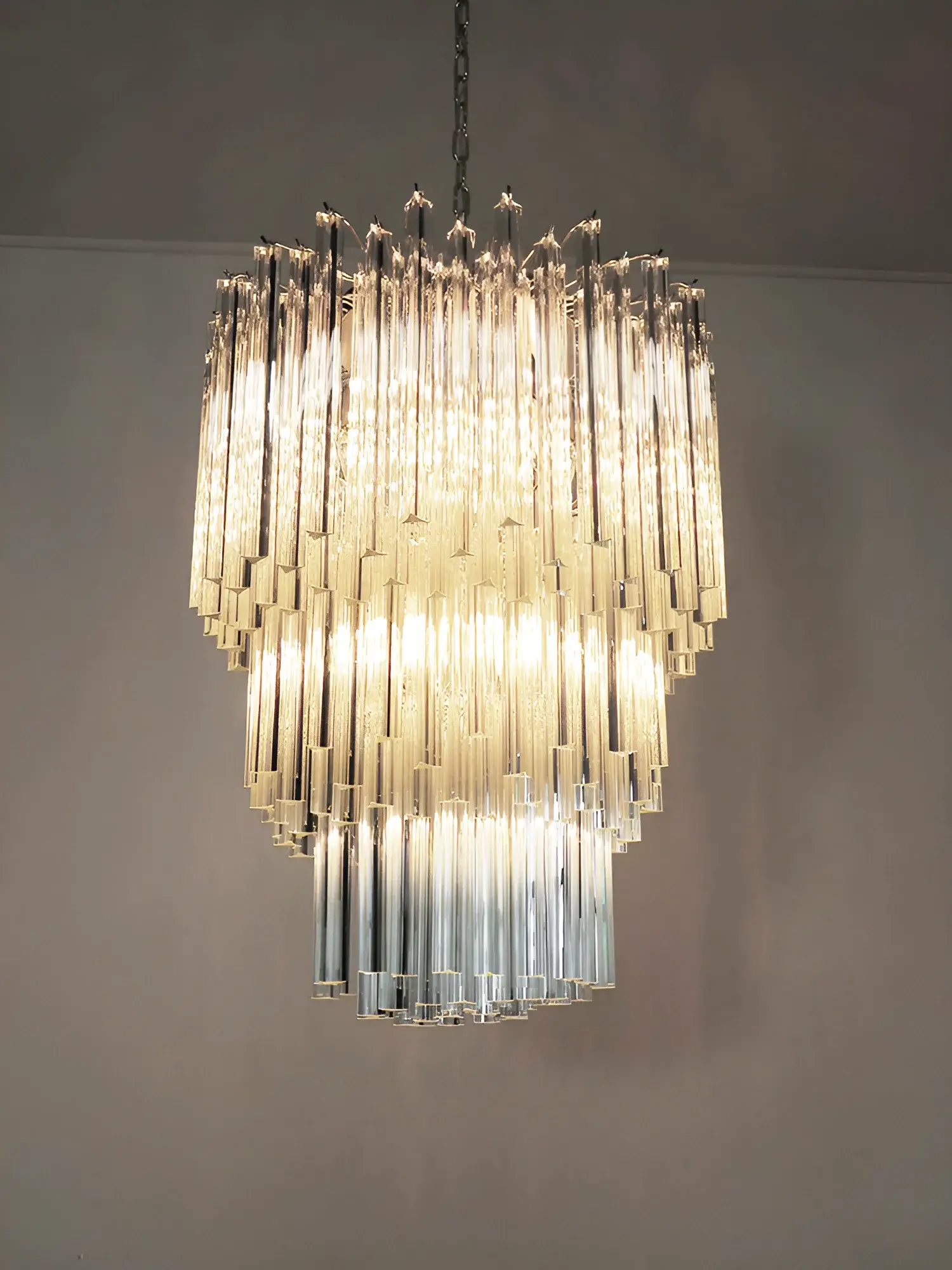 Fantastic Murano Prisms Transparent Chandelier - Image 15