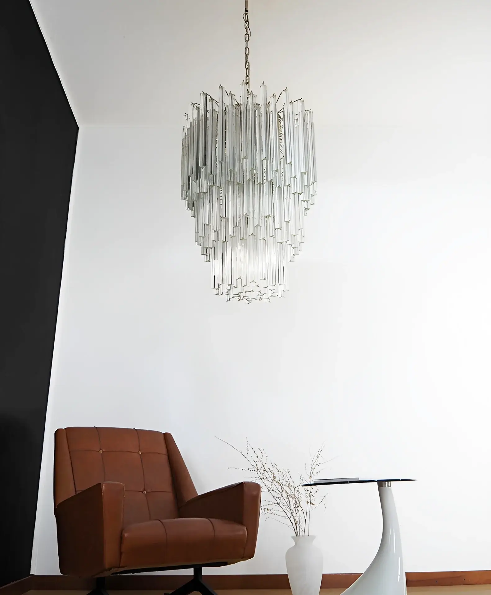 Fantastic Murano Prisms Transparent Chandelier - Image 8
