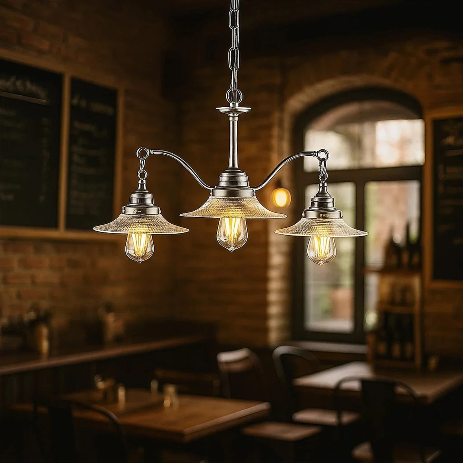 Farmhouse Glass Chandelier - Image 3