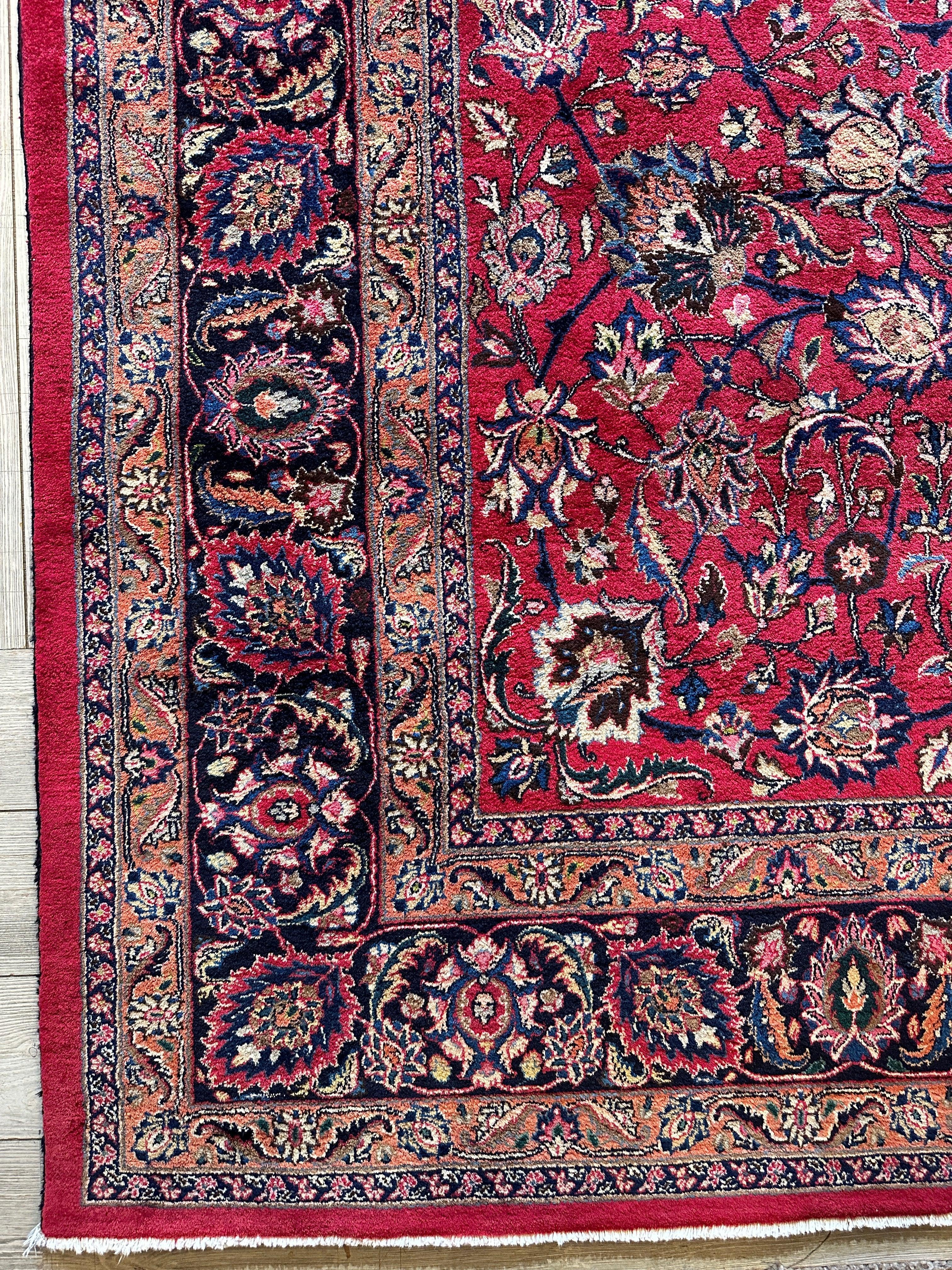 Fine Allover Persian Mashhad Rug 8’2”x11’6” - Image 8