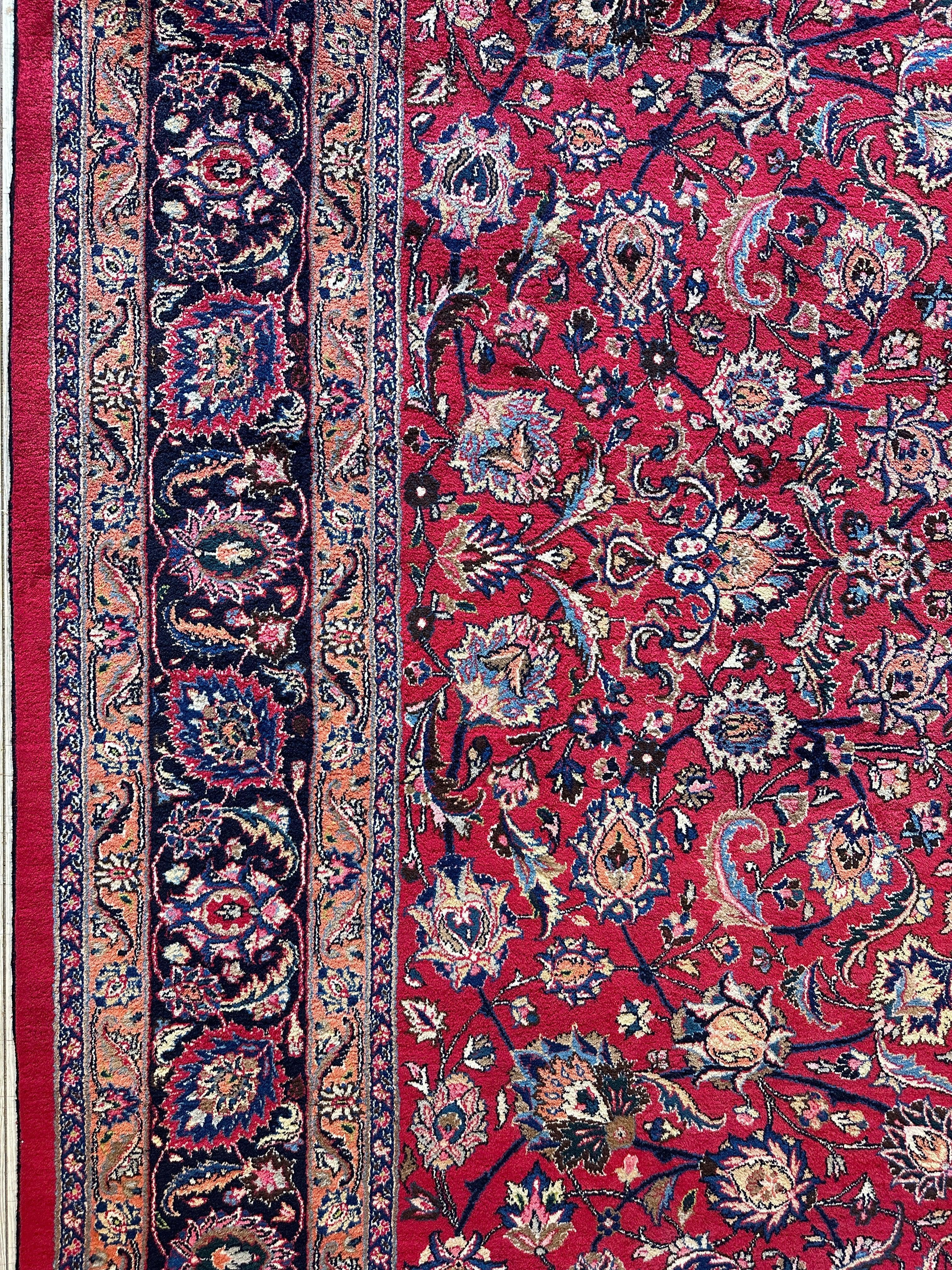 Fine Allover Persian Mashhad Rug 8’2”x11’6” - Image 9