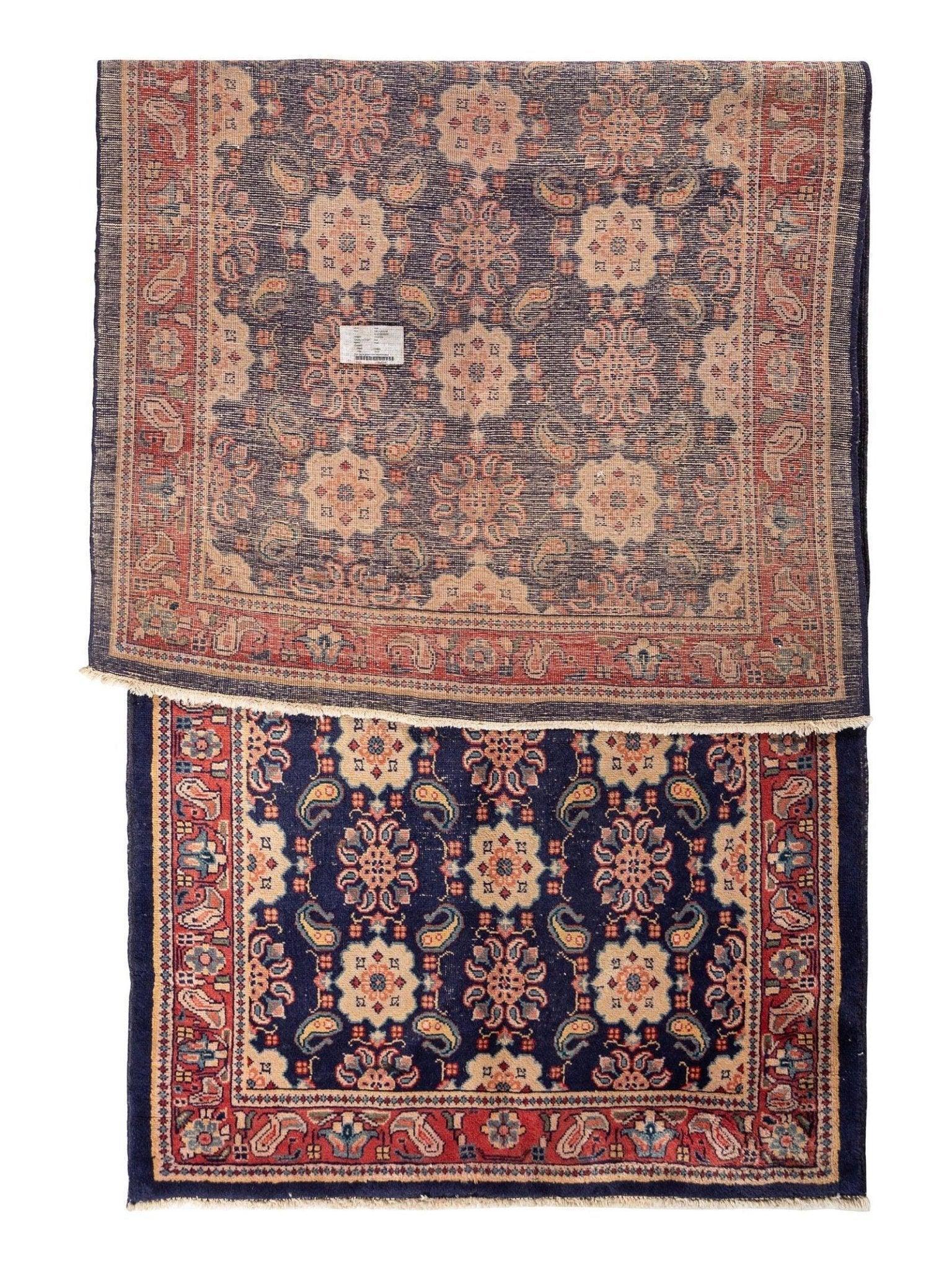 Fine Vintage Weramin Persian Runner / Area Rug 10'2'' x 4'3'' - Image 2