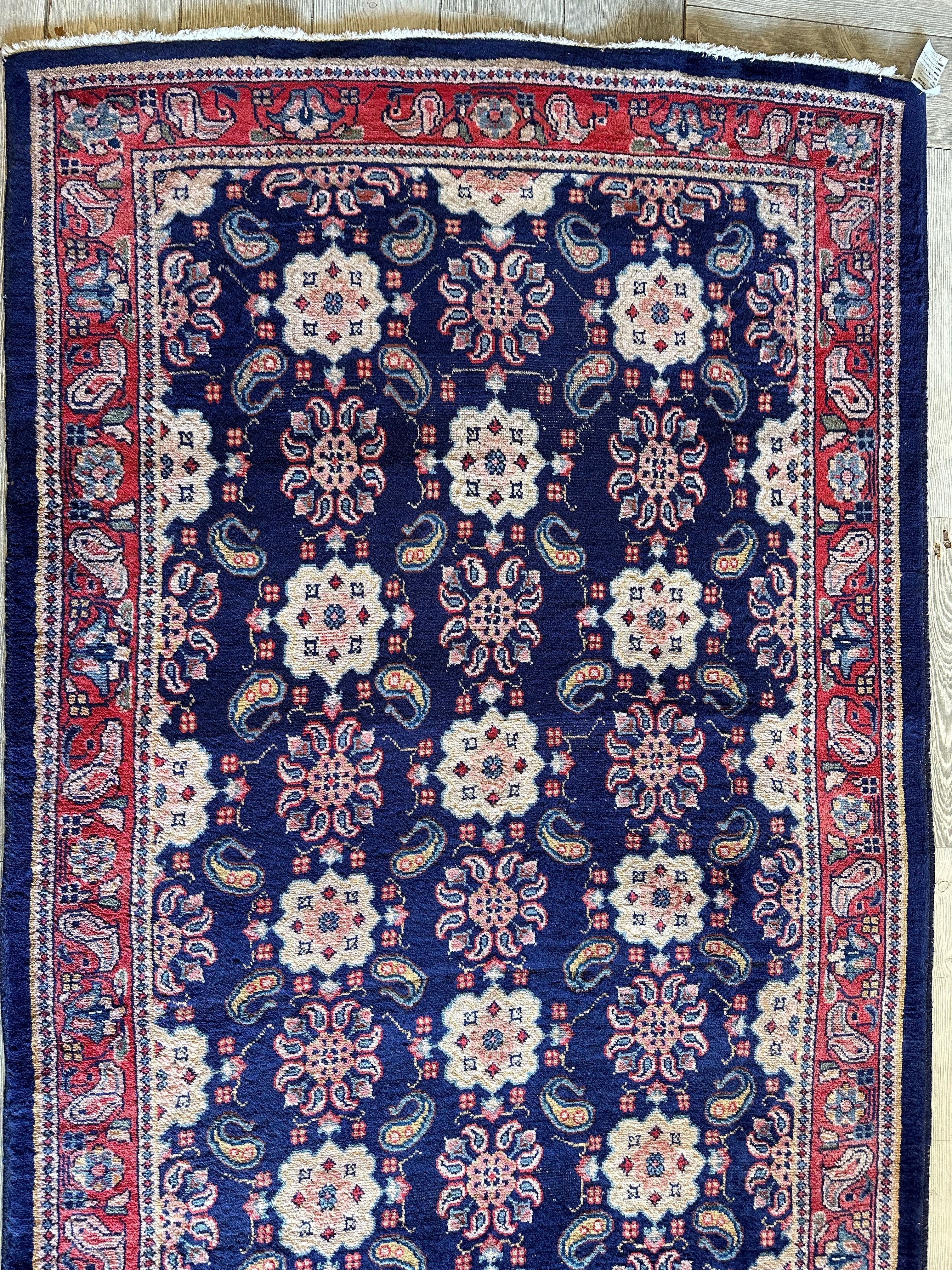 Fine Vintage Weramin Persian Runner / Area Rug 10'2'' x 4'3'' - Image 3