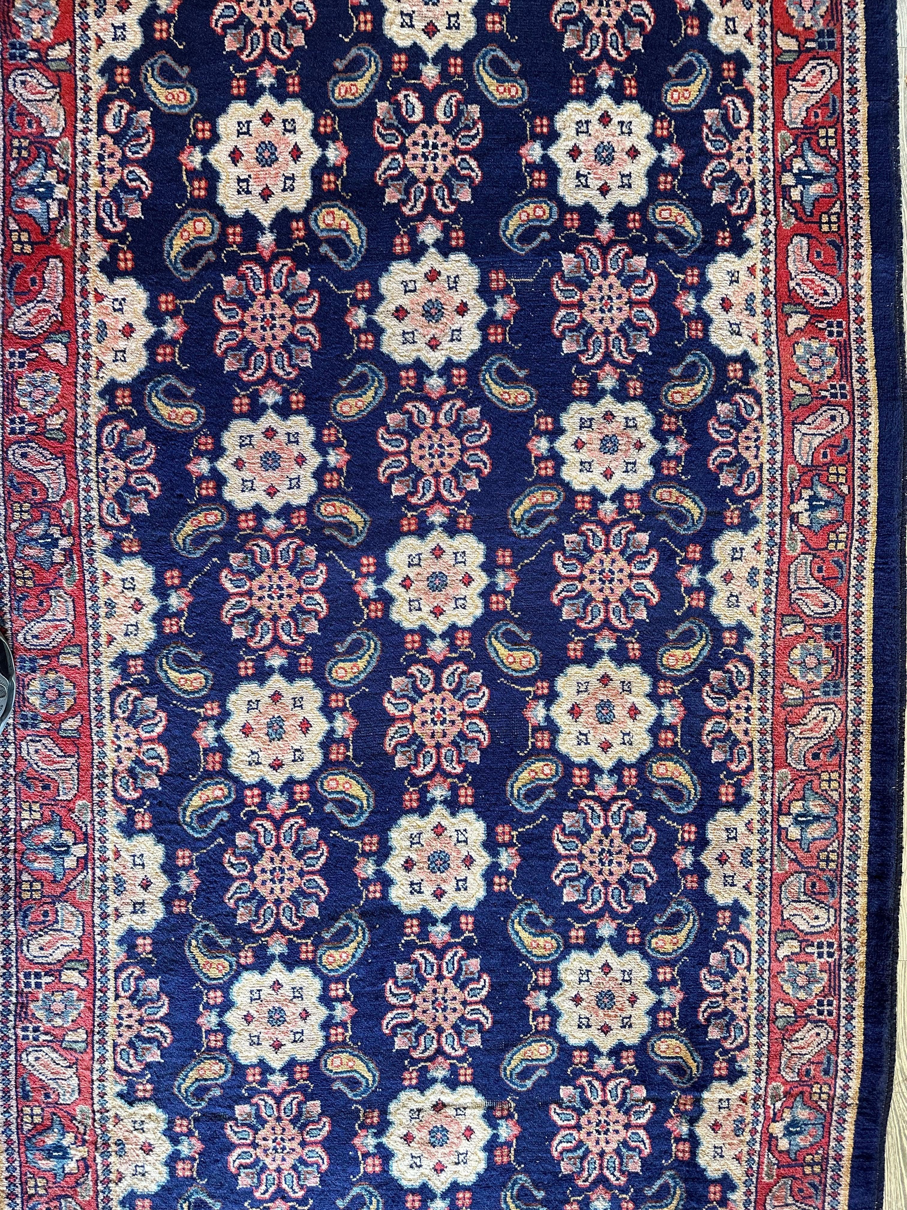 Fine Vintage Weramin Persian Runner / Area Rug 10'2'' x 4'3'' - Image 4