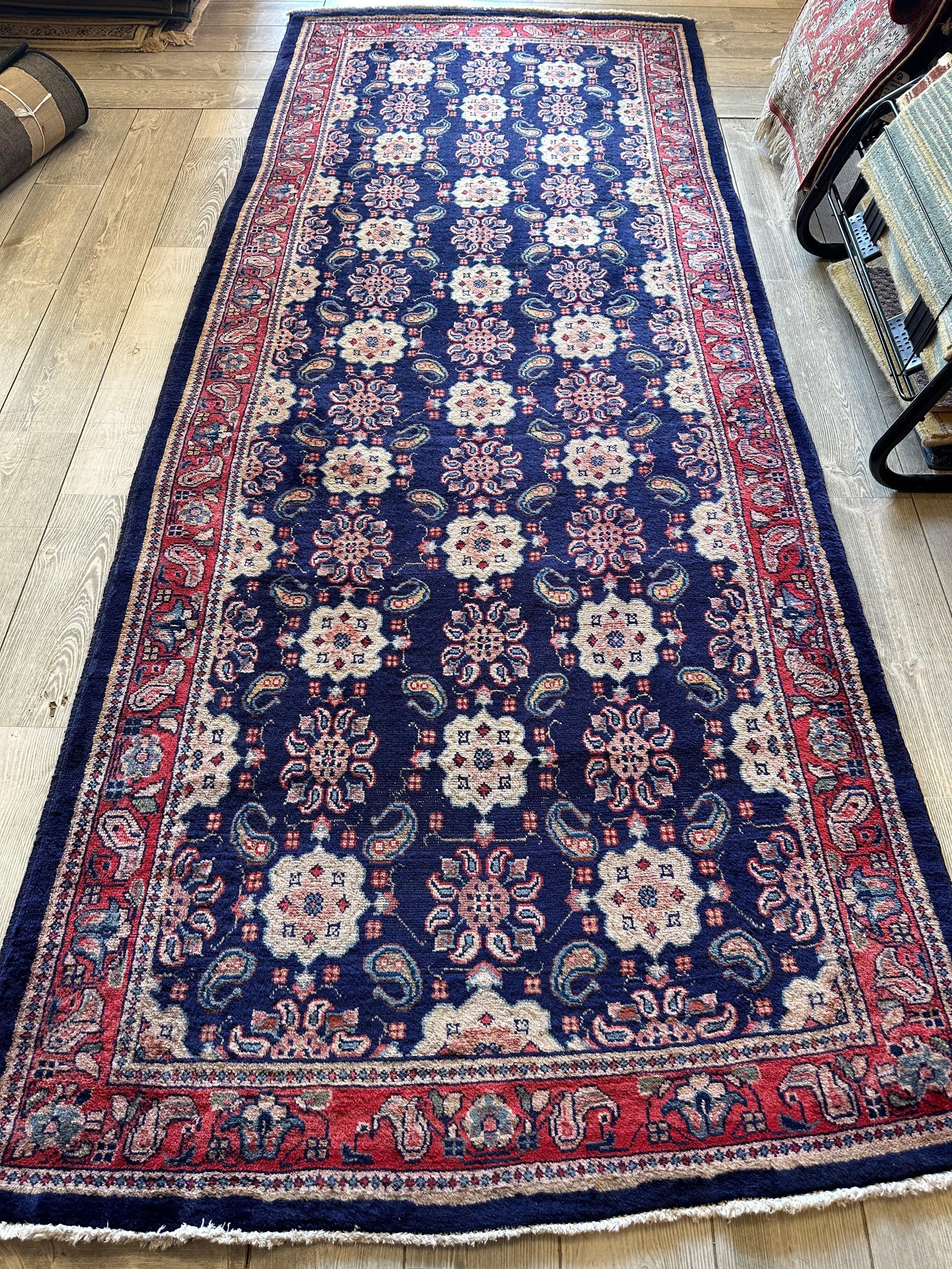 Fine Vintage Weramin Persian Runner / Area Rug 10'2'' x 4'3'' - Image 5