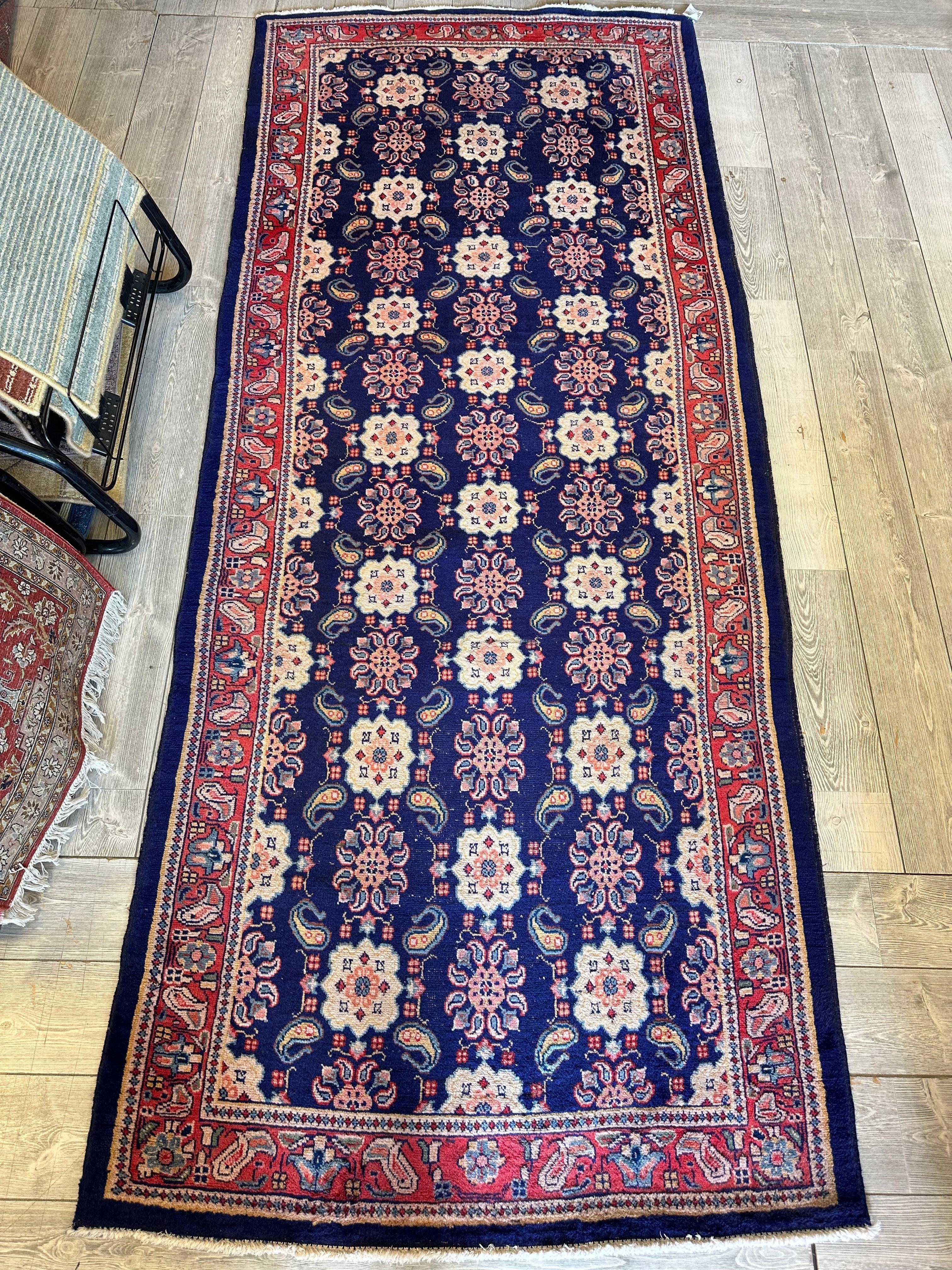 Fine Vintage Weramin Persian Runner / Area Rug 10'2'' x 4'3'' - Image 6
