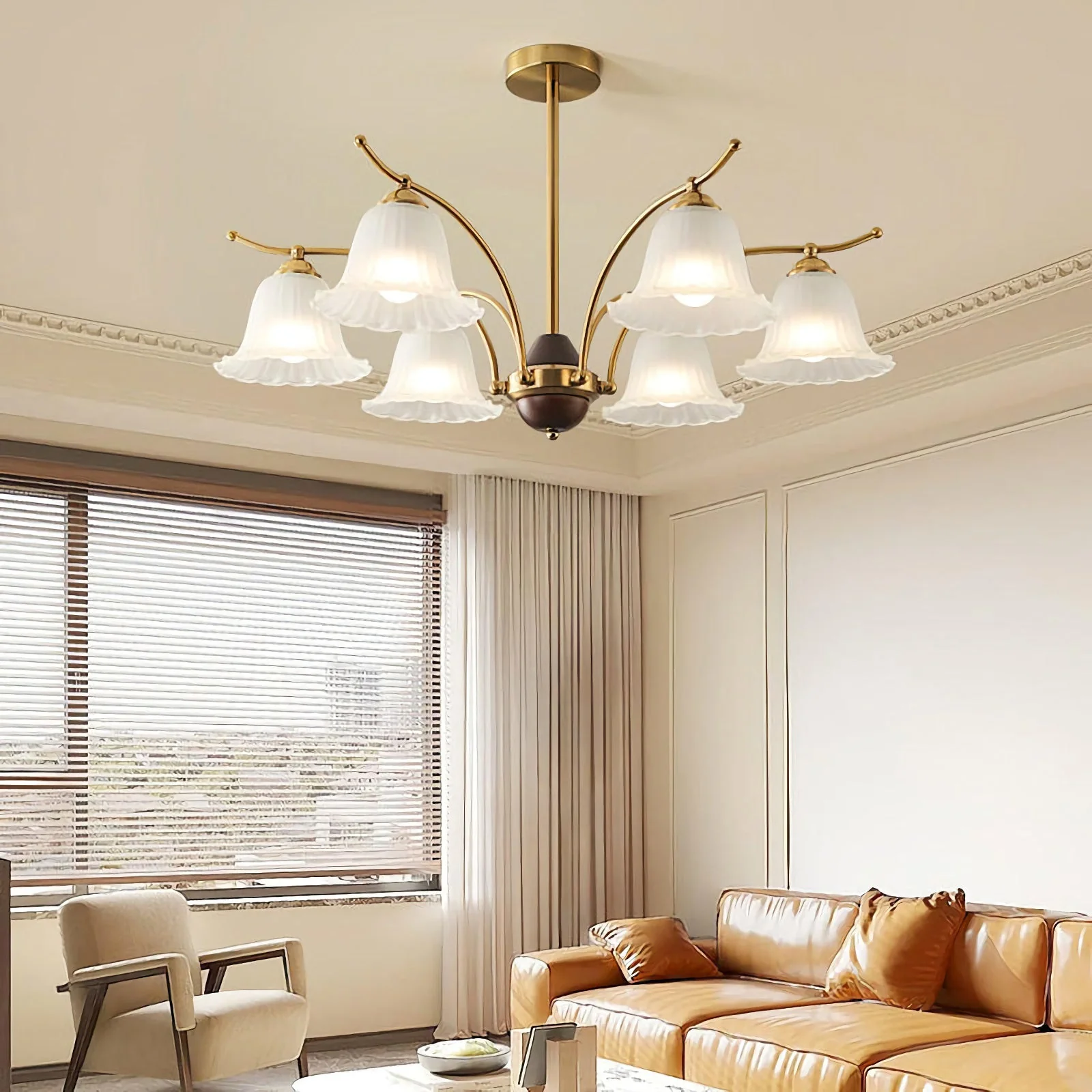 Flora Brass Chandelier - Image 3