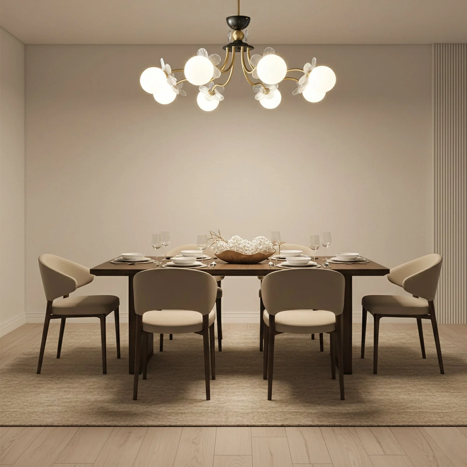 Floral Petal Globe Chandelier - Image 10
