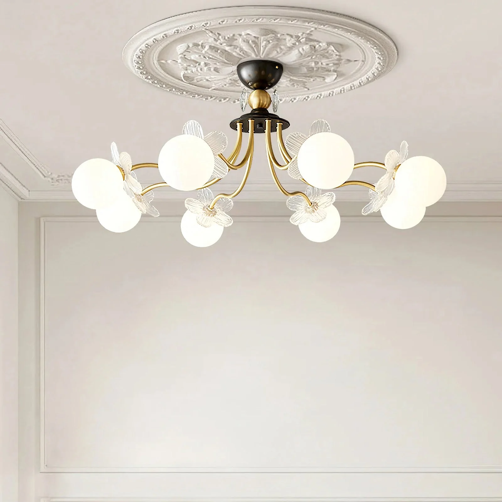 Floral Petal Globe Chandelier - Image 12