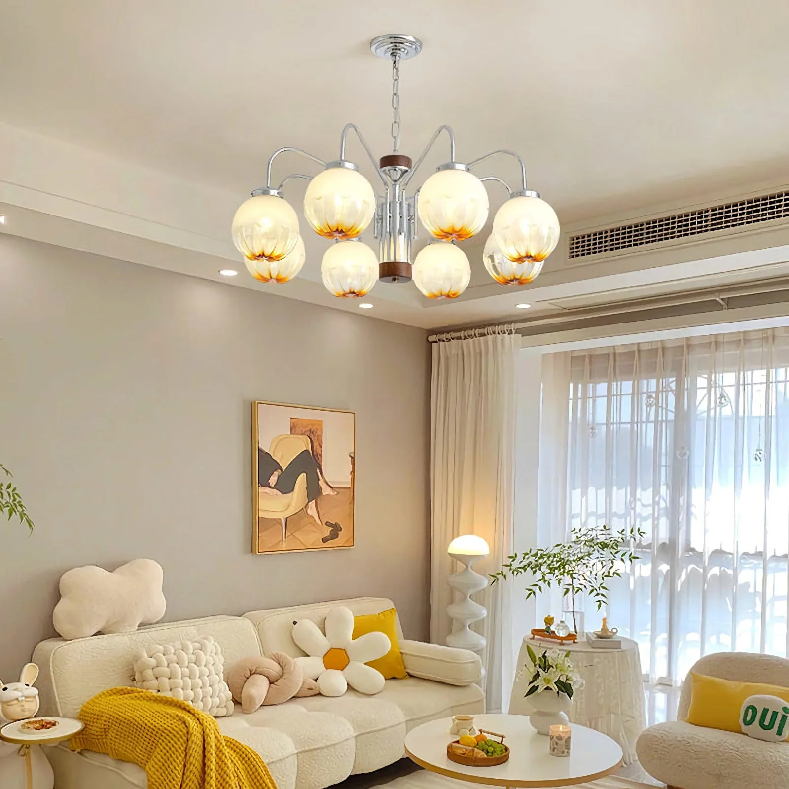 Flower Bud Glass Chandelier - Image 3