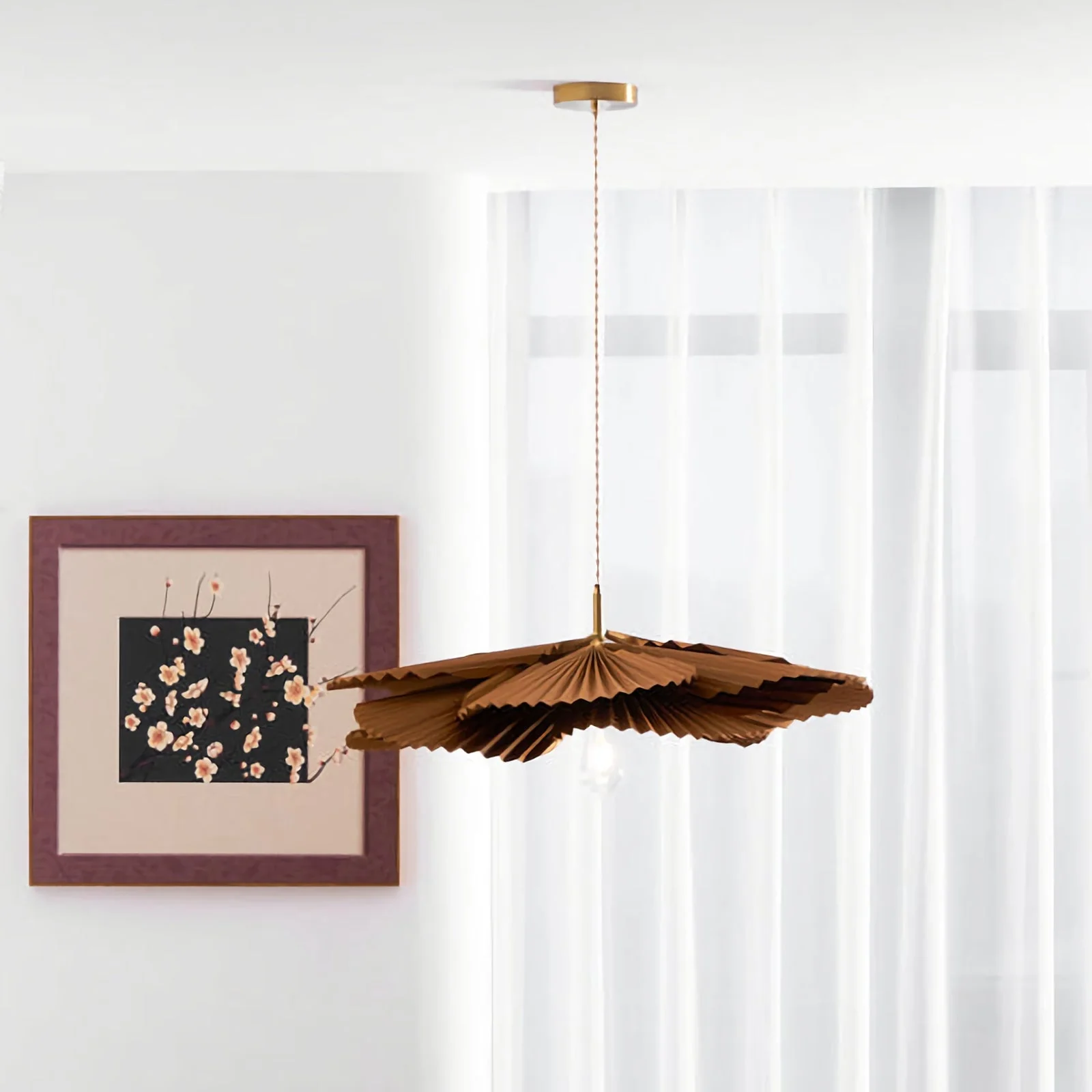 Folding Lotus Pendant Lamp - Image 4