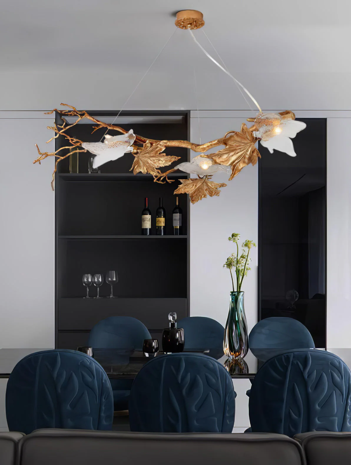 Folio Branch Brass Chandelier - Image 10